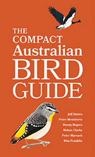 Cover image of 'The Compact Australian Bird Guide', featuring artwork of a